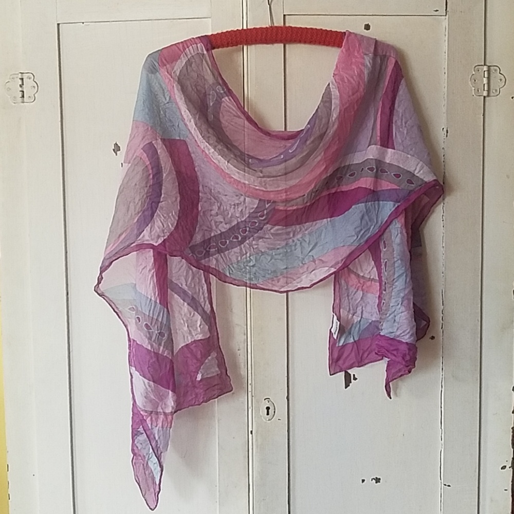 Balmain scarf 100% silk; length 65 inches and widt